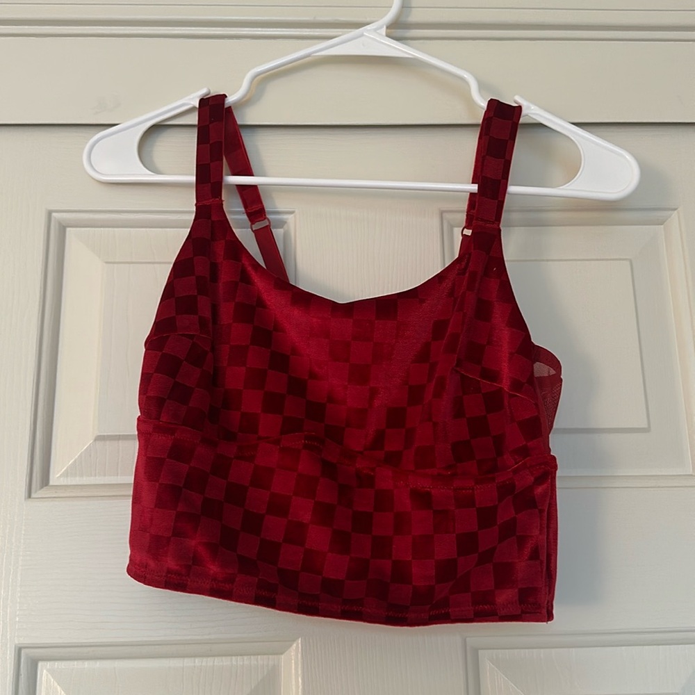 Red checkered tank top
